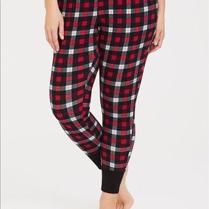 torrid size 1 Black & Red Plaid Waffle Sleep Pant